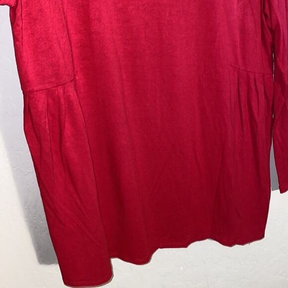 J.Jill wearever collection red long sleeve tunic top - Picture 4 of 9